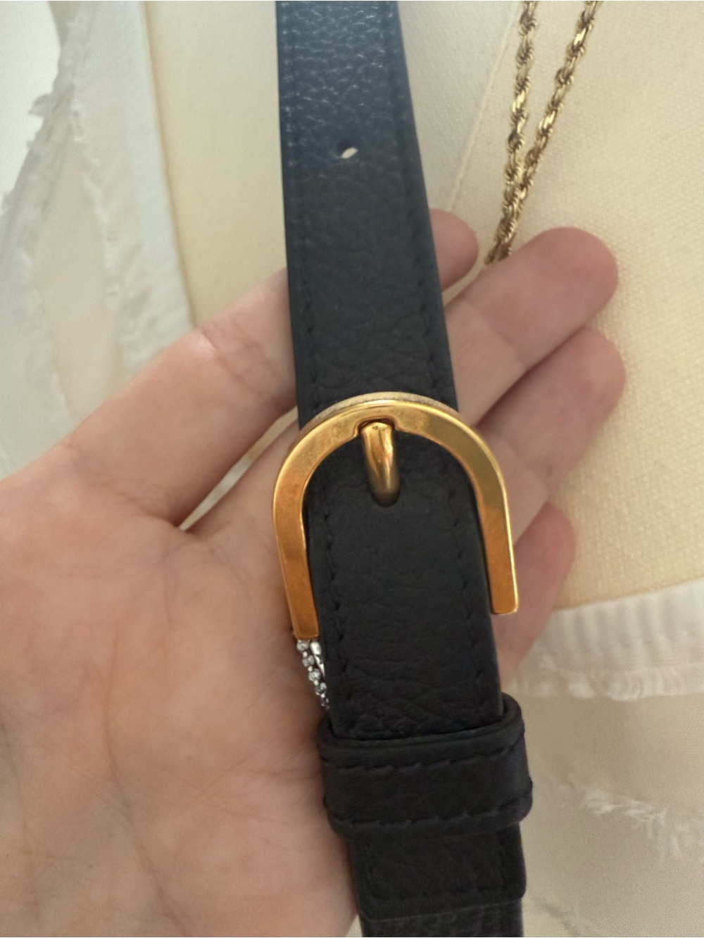Chloe Straw Saddle Crossbody Bag with Black Trim - Picture 3 of 4